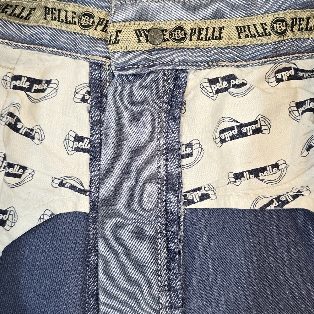 Pelle Pelle 78 Vintage Y2K Denim Utility Cargo Shorts Streetwear Size 40 - Picture 9 of 10